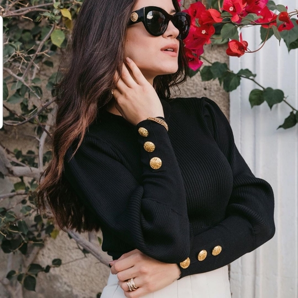 Zara buttoned ribbed sweater Clearance